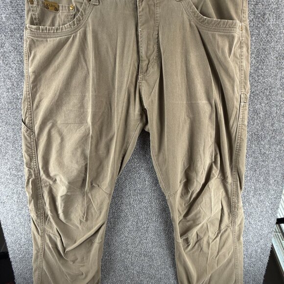 Kuhl Revolvr Vintage Patinadye Pants Hiking Outdoors Brown Pockets ACTL 37X31 - Picture 1 of 16